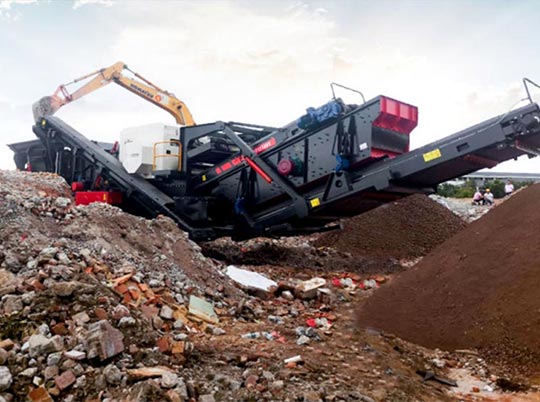 如何實現(xiàn)建筑垃圾循環(huán)利用？紅星移動破碎站助力再生能源高效生產(chǎn)